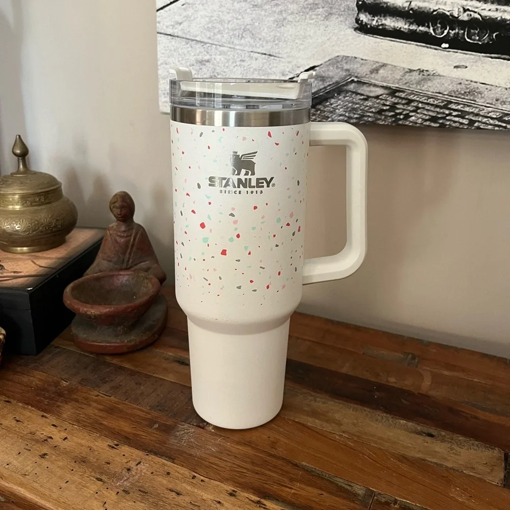 STANLEY Adventure 40oz Stainless Steel Quencher Tumbler-Terrazzo Pearlescent - Picture 9 of 11